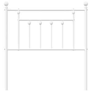 Kovové náhradní čelo postele bílé 80 cm - obrázek 4