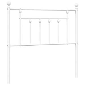 Kovové náhradní čelo postele bílé 90 cm - obrázek 2