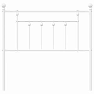 Kovové náhradní čelo postele bílé 90 cm - obrázek 4