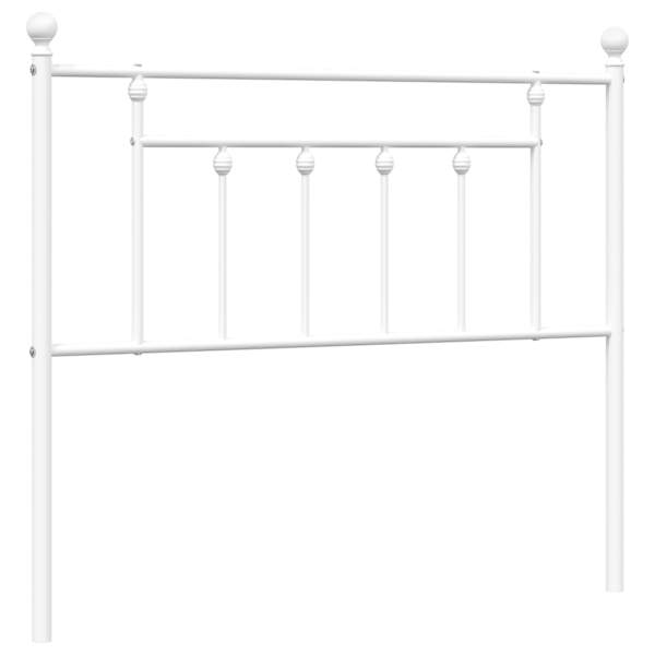 vidaXL metallist vahetatav voodipeats, valge, 100 cm