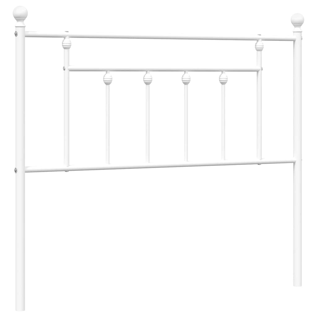 vidaXL Kovové čelo postele bílé 100 cm