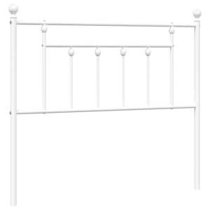 Kovové náhradní čelo postele bílé 100 cm - obrázek 2