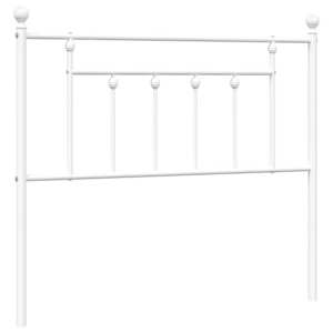 Kovové náhradní čelo postele bílé 107 cm - obrázek 2