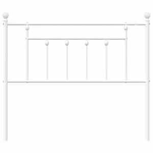 Kovové náhradní čelo postele bílé 107 cm - obrázek 4