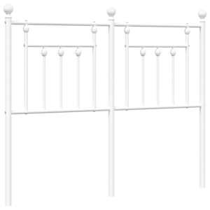 Kovové náhradní čelo postele bílé 120 cm - obrázek 2