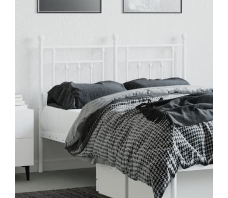 vidaXL Hoofdbord 120 cm metaal wit