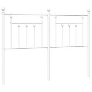 Kovové náhradní čelo postele bílé 140 cm - obrázek 2