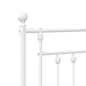 Kovové náhradní čelo postele bílé 140 cm - obrázek 6