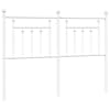 vidaXL metallist vahetatav voodipeats, valge, 150 cm