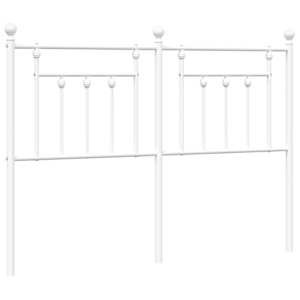 Kovové náhradní čelo postele bílé 150 cm - obrázek 2