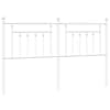 vidaXL metallist vahetatav voodipeats, valge, 160 cm