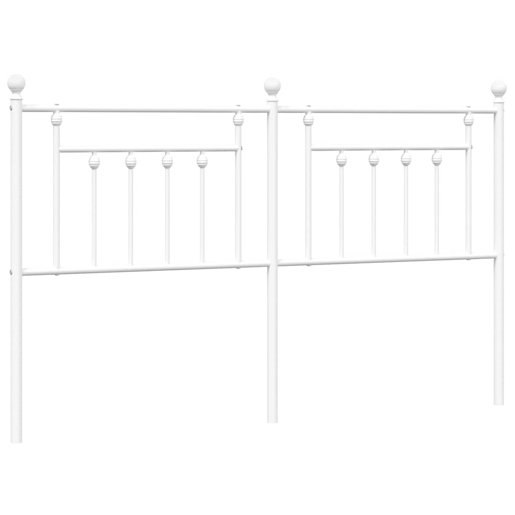 vidaXL Vervangend hoofdbord 180 cm metaal wit, foto 3