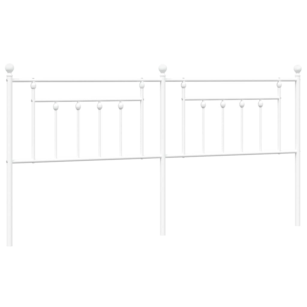 vidaXL Tăblie de pat de schimb metalică, alb, 193 cm