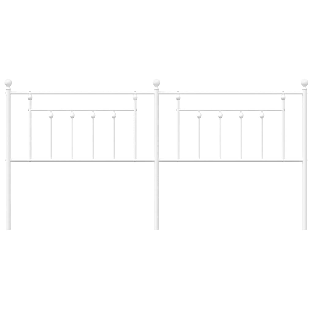 vidaXL Vervangend hoofdbord 193 cm metaal wit, foto 4