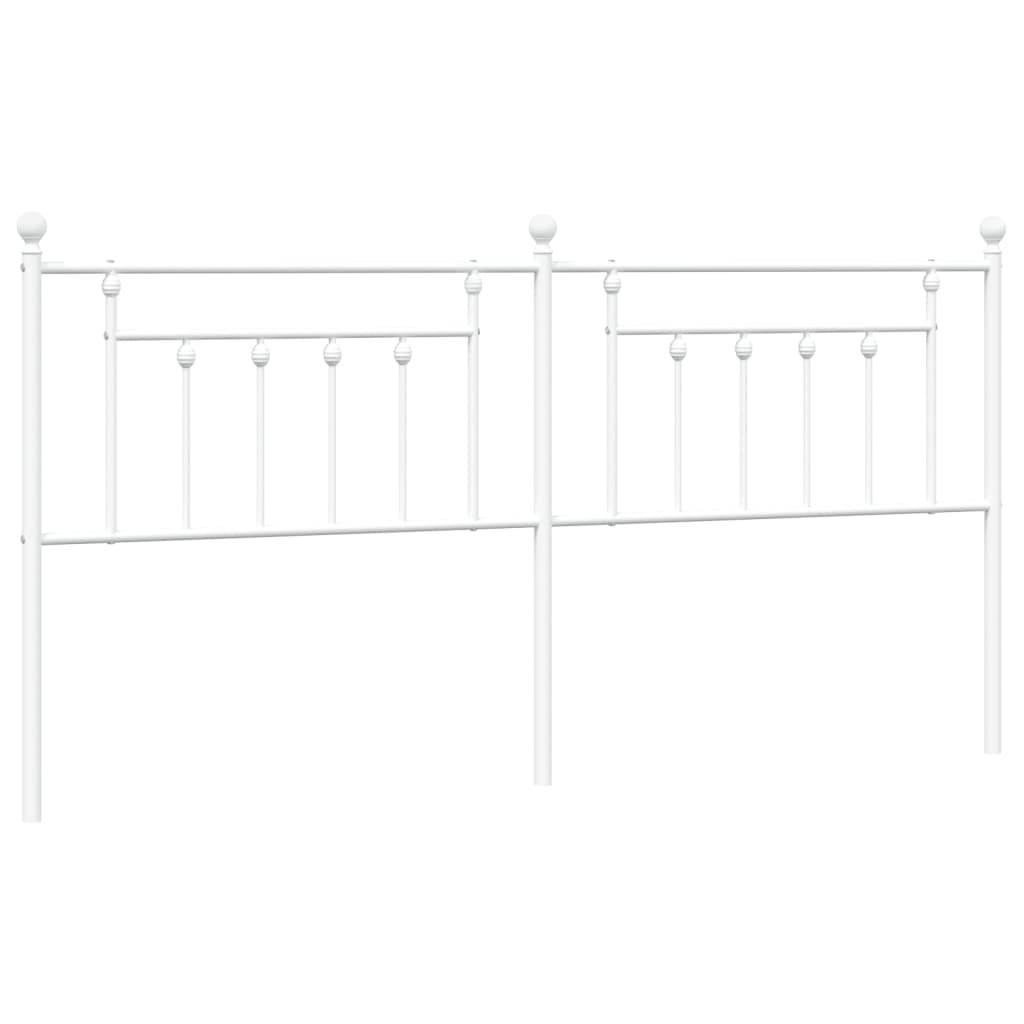 vidaXL Vervangend hoofdbord 200 cm metaal wit, foto 3