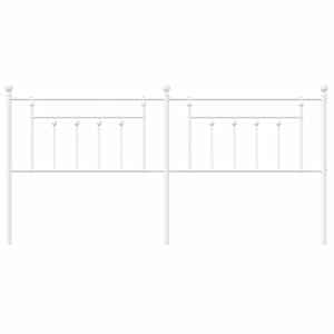 Kovové náhradní čelo postele bílé 200 cm - obrázek 4