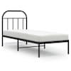 vidaXL metallist voodiraam peatsiga, must, 75x190 cm