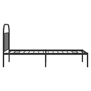Kovový rám postele s čelem černý 80 x 200 cm - obrázek 7