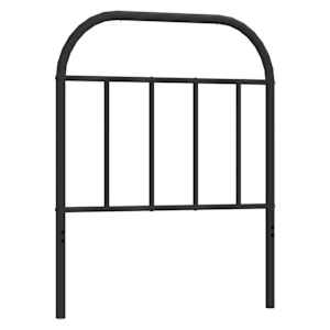 Kovové náhradní čelo postele černé 75 cm - obrázek 2