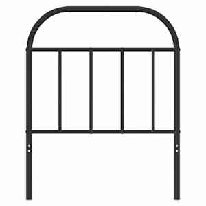 Kovové náhradní čelo postele černé 75 cm - obrázek 4