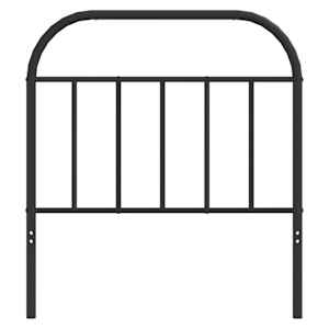 Kovové náhradní čelo postele černé 80 cm - obrázek 4