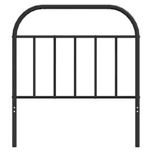Kovové náhradní čelo postele černé 90 cm - obrázek 4