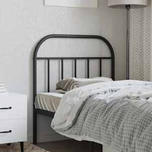 vidaXL metallist voodipeats, must, 90 cm