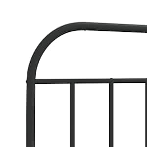 Kovové náhradní čelo postele černé 107 cm - obrázek 6