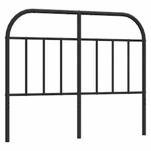Kovové náhradní čelo postele černé 120 cm - obrázek 2