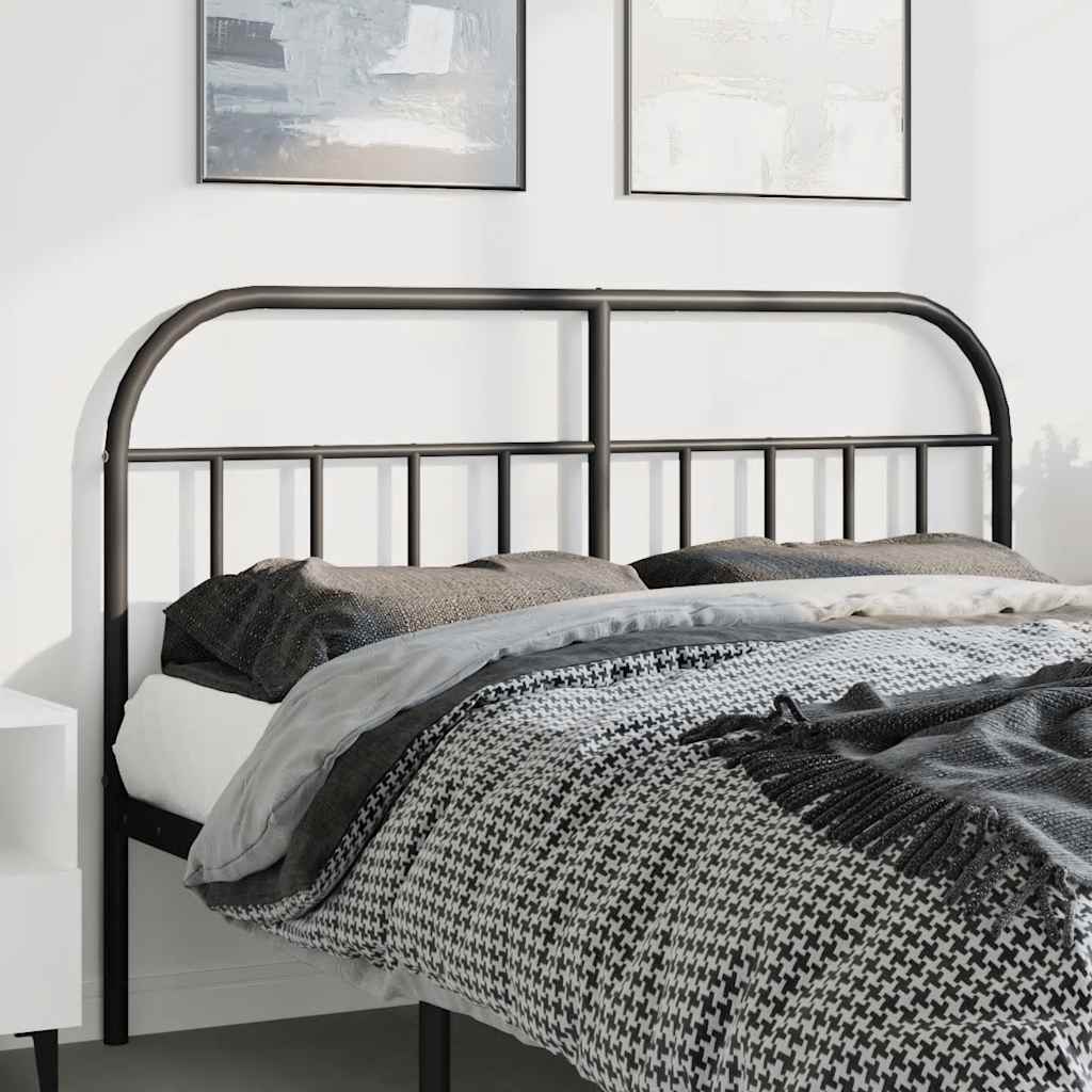 vidaXL Metallinen vaihtopääty musta 135 cm