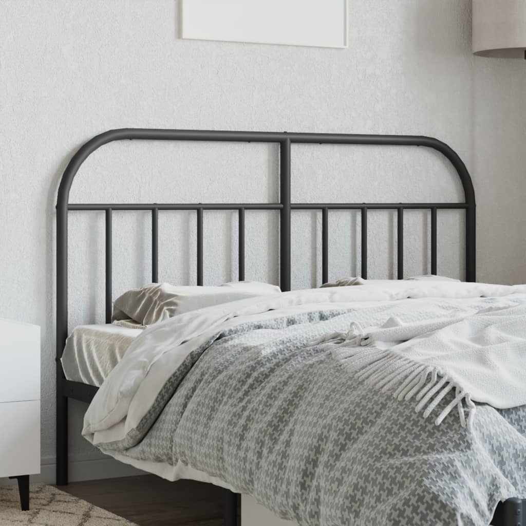 vidaXL Hoofdbord metaal zwart 140 cm afbeelding