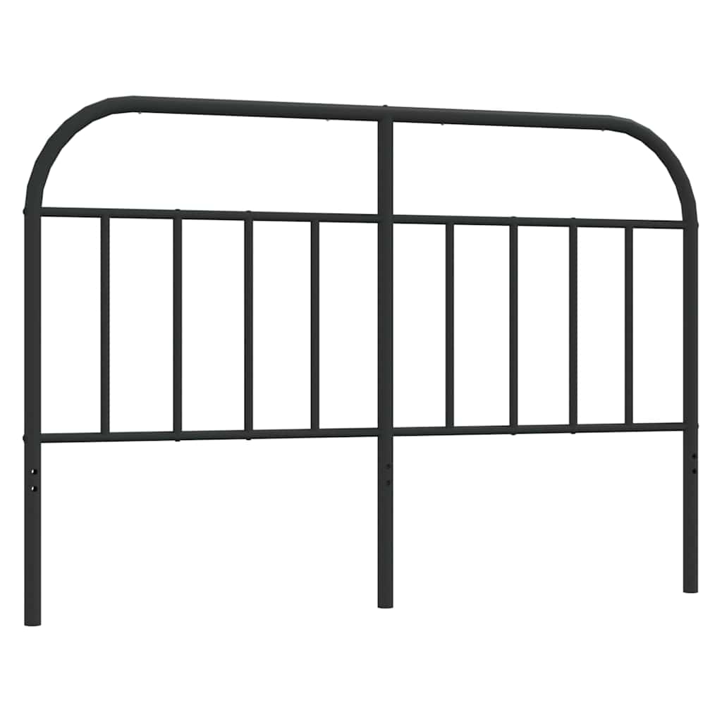 vidaXL Kovové čelo postele černé 150 cm
