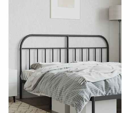 vidaXL Metalno uzglavlje crno 160 cm