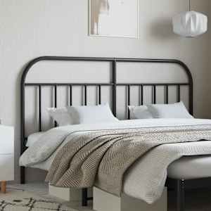 Kovinsko nadomestno vzglavje črno 160 cm