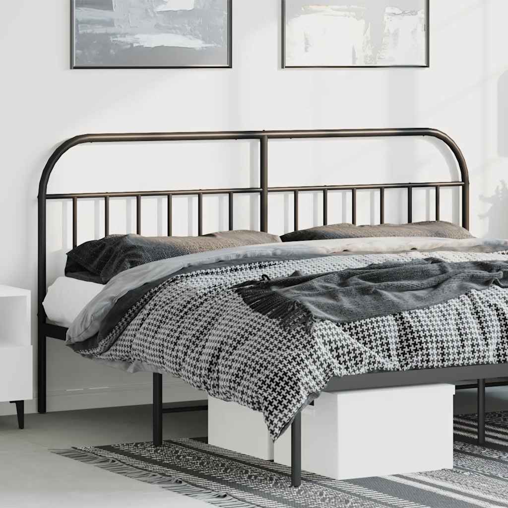 vidaXL Metallinen vaihtopääty musta 193 cm