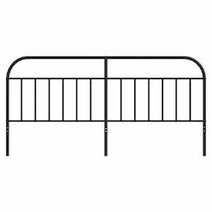 Kovové náhradní čelo postele černé 200 cm - obrázek 4