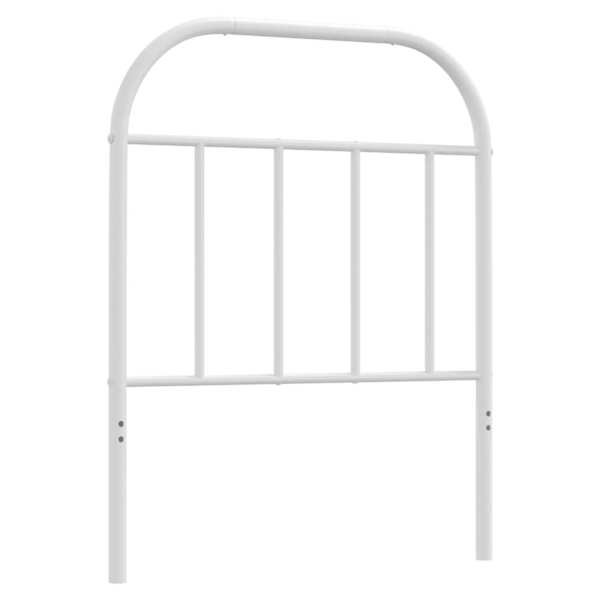 vidaXL metallist vahetatav voodipeats, valge, 75 cm