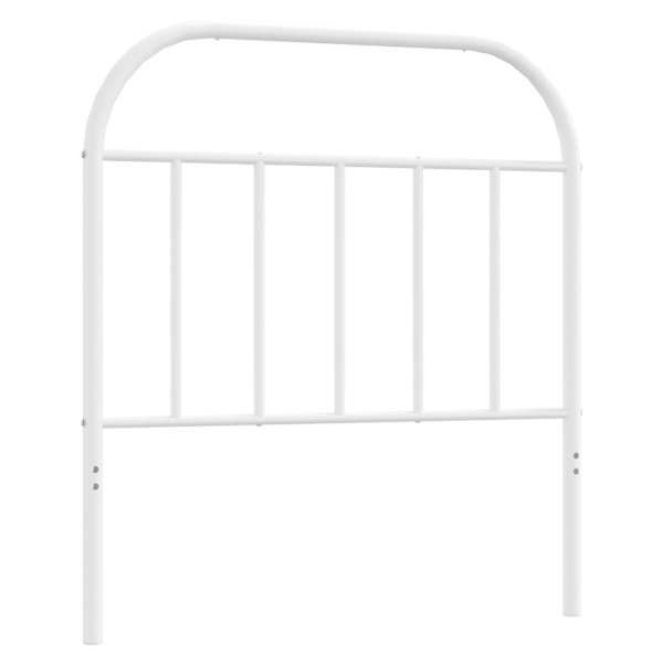 vidaXL metallist vahetatav voodipeats, valge, 90 cm
