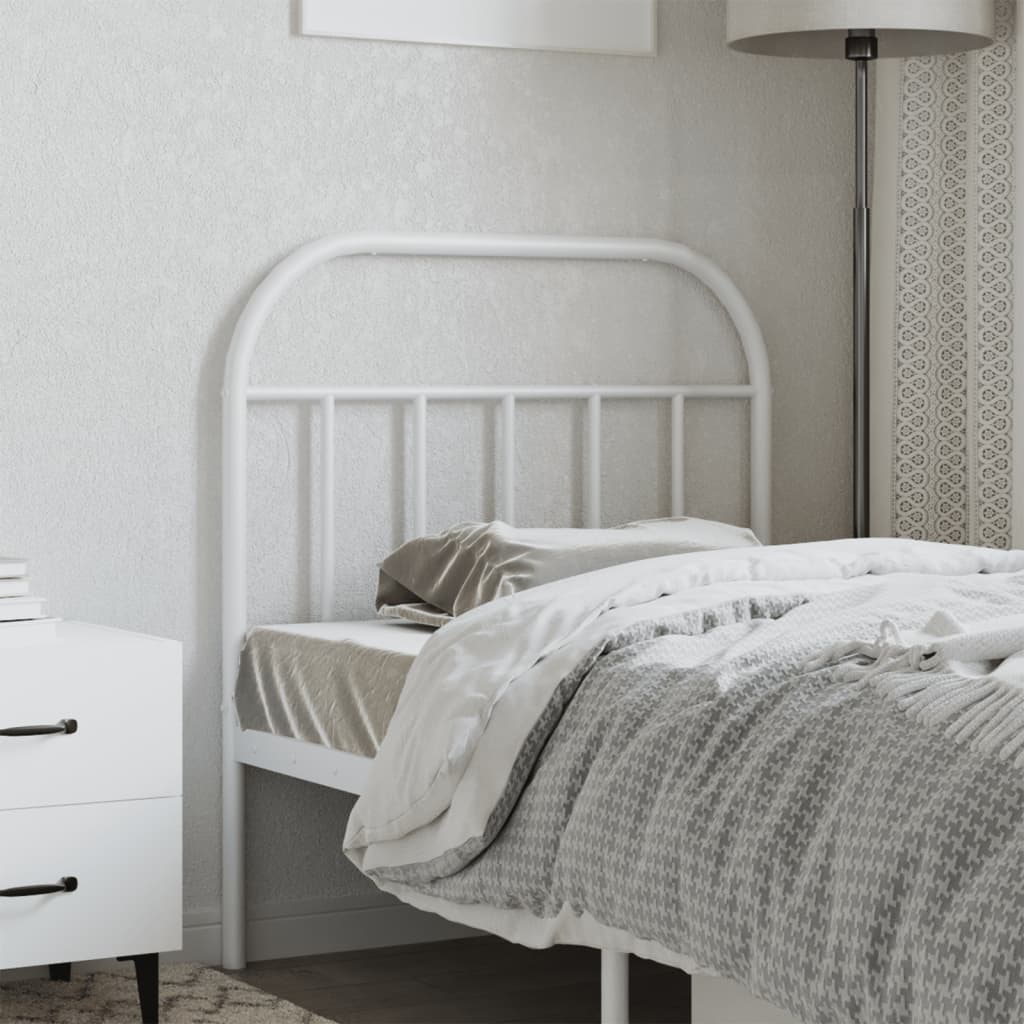 vidaXL Hoofdbord metaal wit 90 cm afbeelding