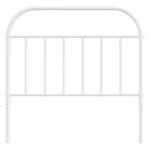 Kovové náhradní čelo postele bílé 100 cm - obrázek 4