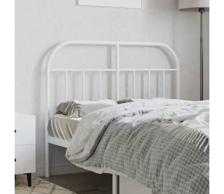 vidaXL Vervangend hoofdbord metaal wit 120 cm
