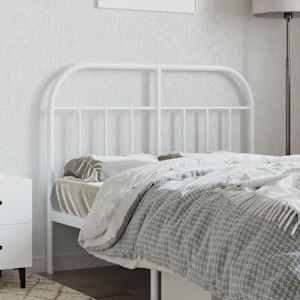 vidaXL Vervangend hoofdbord metaal wit 120 cm