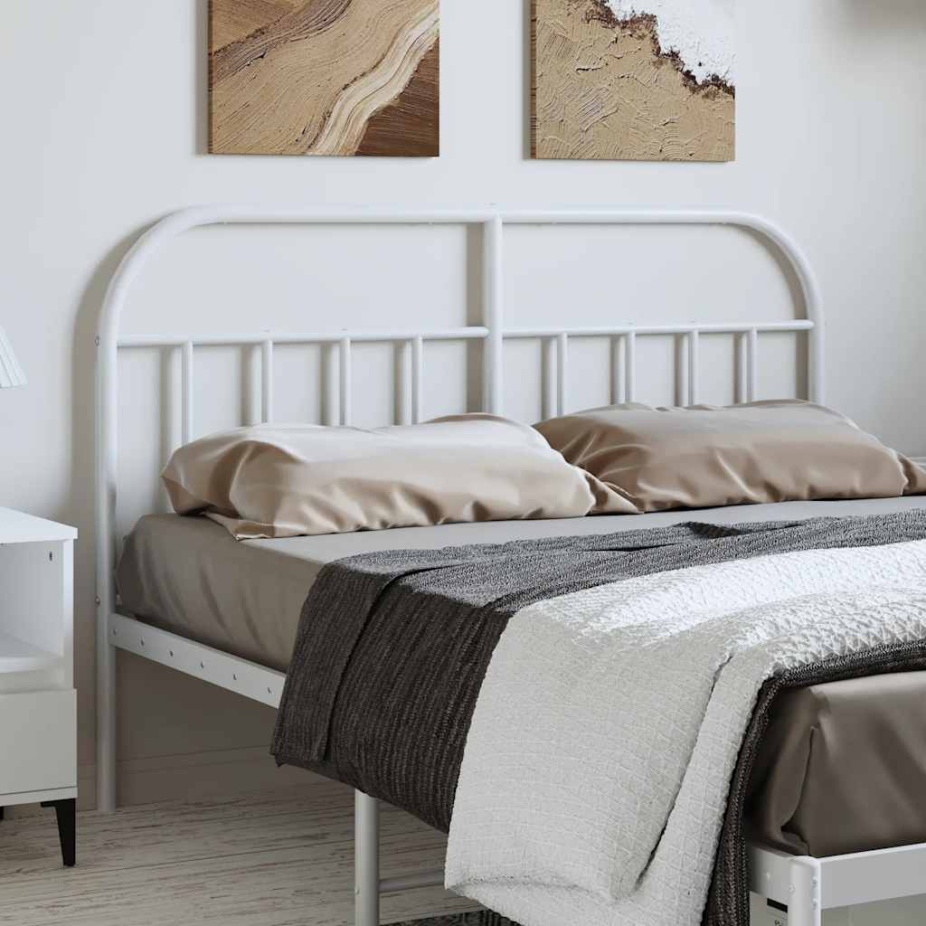 Tête de lit métal blanc 135 cm