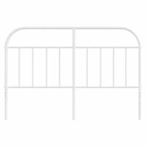 Kovové náhradní čelo postele bílé 150 cm - obrázek 4