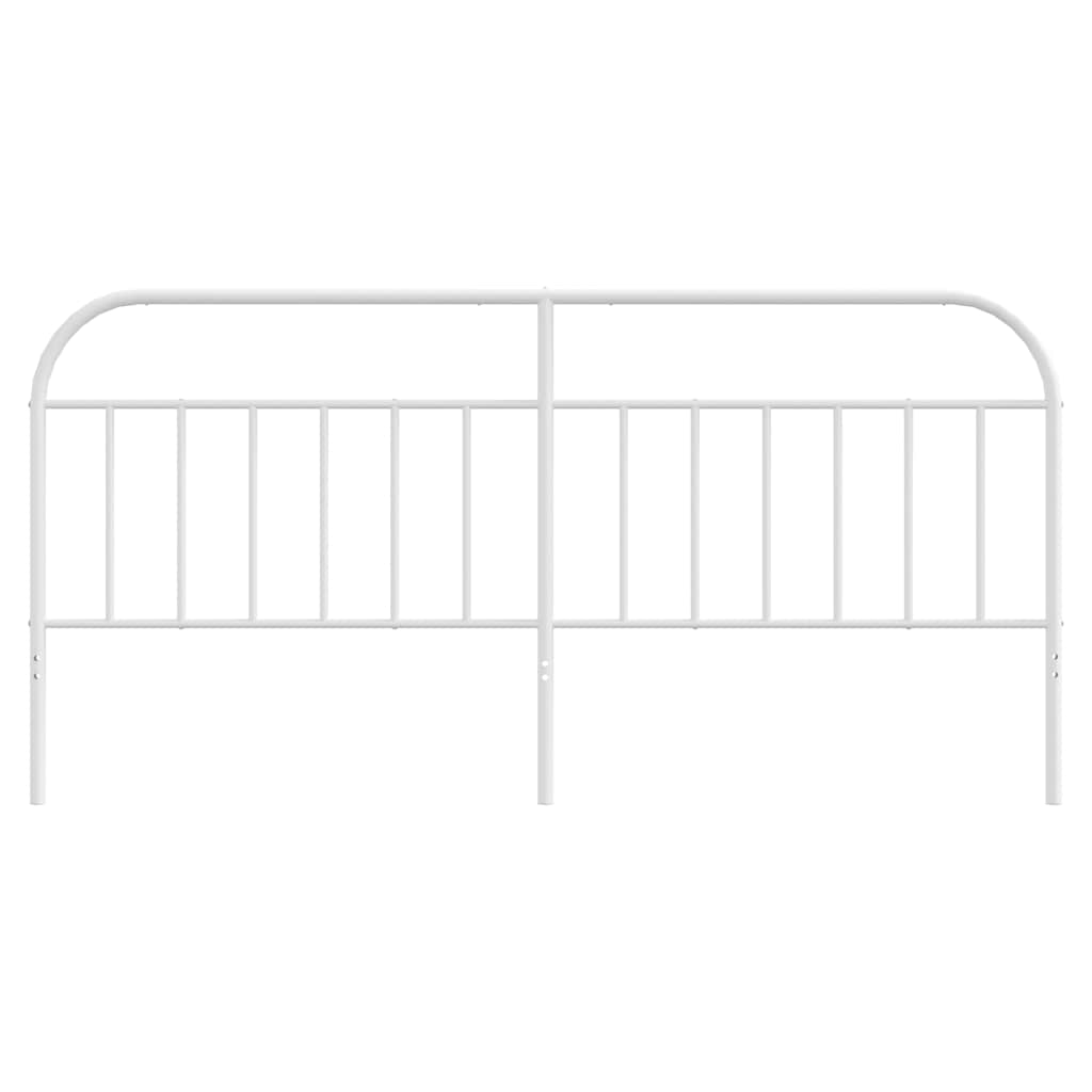 vidaXL Vervangend hoofdbord metaal wit 193 cm, foto 4