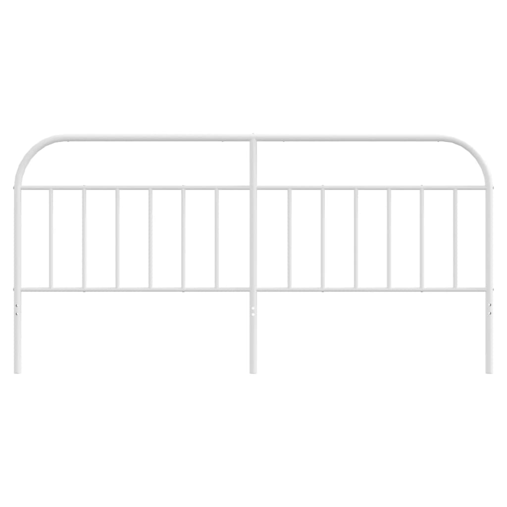 vidaXL Vervangend hoofdbord metaal wit 200 cm, foto 4