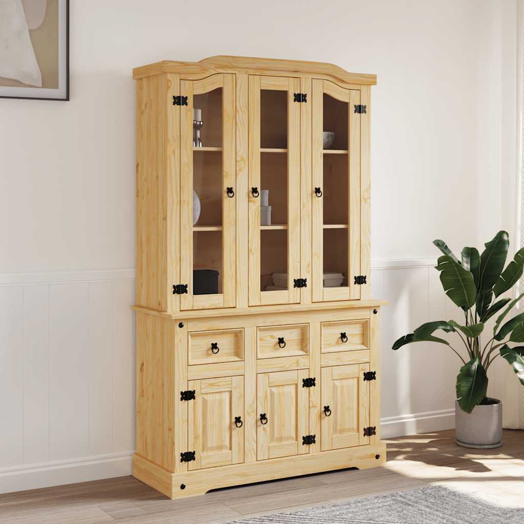 vidaXL Kaappi Corona ruskea 112x43x191,5 cm täysi Meksikon mänty