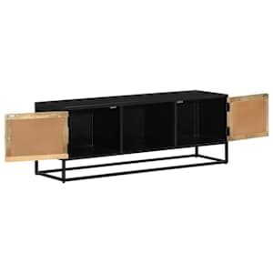 TV skříňka 110 x 30 x 40 cm masivní mangovníkové dřevo a železo - obrázek 2