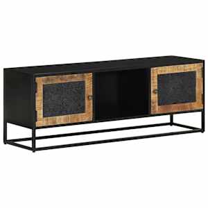 TV skříňka 110 x 30 x 40 cm masivní mangovníkové dřevo a železo - obrázek 12