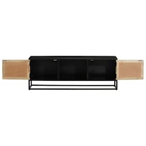 TV skříňka 110 x 30 x 40 cm masivní mangovníkové dřevo a železo - obrázek 4